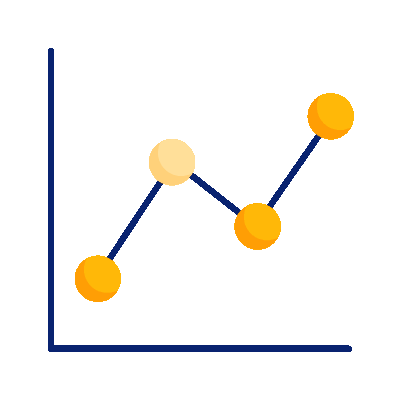 Line chart icon representing scalable business operations
