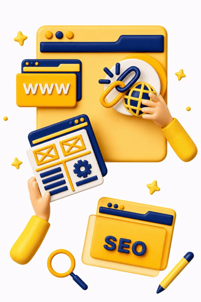 Premium seamless UI and web design workflow animation, looping
