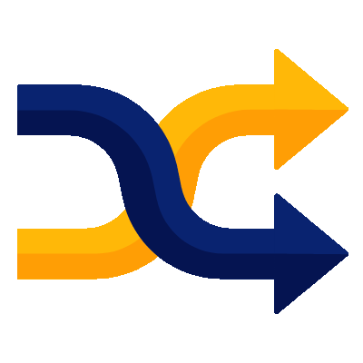 Arrow exchange icon representing production-ready flexibility